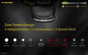 NITECORE NU35 Dual Power - max. 460 Lumen