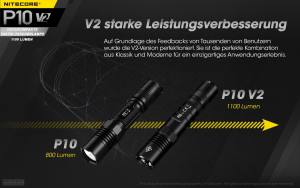 NITECORE P10 V2.0 - max. 1100 Lumen