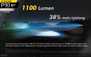 NITECORE P10 V2.0 - max. 1100 Lumen