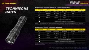 NITECORE P20i UV - max. 1800 Lumen