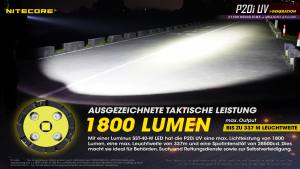 NITECORE P20i UV - max. 1800 Lumen