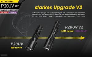 NITECORE P20UV V2 - max. 1000 Lumen