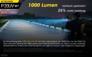 NITECORE P20UV V2 - max. 1000 Lumen