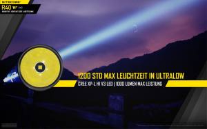 NITECORE R40 V2 - aufladbare LED Lampe - max. 1200 Lumen
