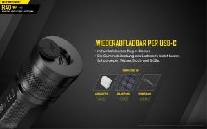 NITECORE R40 V2 - aufladbare LED Lampe - max. 1200 Lumen