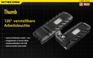 NITECORE THUMB, schwarz - max. 85 Lumen
