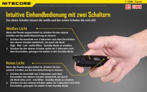 NITECORE THUMB, schwarz - max. 85 Lumen