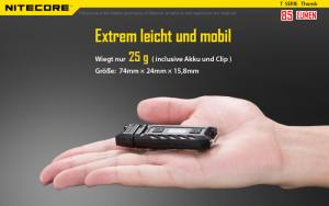 NITECORE THUMB, schwarz - max. 85 Lumen