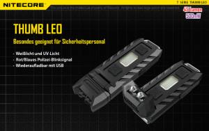 NITECORE THUMB UV, schwarz - max. 45 Lumen