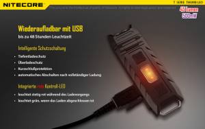 NITECORE THUMB UV, schwarz - max. 45 Lumen