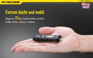NITECORE THUMB UV, schwarz - max. 45 Lumen