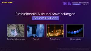 NITECORE TIKI UV - max. 1000mW - UV-Licht in zwei Leuchtstufen