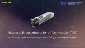 NITECORE TIKI UV - max. 1000mW - UV-Licht in zwei Leuchtstufen