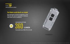 NITECORE TIP - max. 360 Lumen