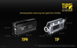 NITECORE TIP2 - max. 720 Lumen