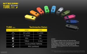 NITECORE TUBE 2.0 - max. 55 Lumen