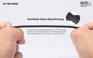 NITECORE - UAC20 - USB-C Lade- und Datenkabel