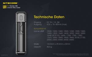 NITECORE - USB Ladegerät UI1