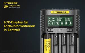 NITECORE USB Ladegerät UM4 - mit LED-Display