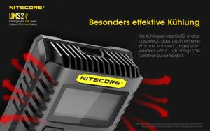 NITECORE USB Ladegerät UMS2 - mit LED-Display - Ladestrom 3A