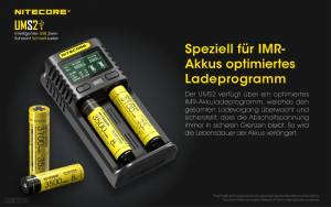 NITECORE USB Ladegerät UMS2 - mit LED-Display - Ladestrom 3A