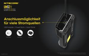 NITECORE USB Ladegerät UMS2 - mit LED-Display - Ladestrom 3A