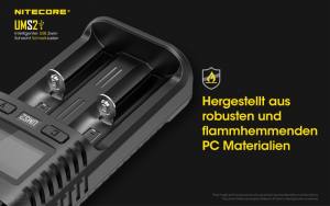 NITECORE USB Ladegerät UMS2 - mit LED-Display - Ladestrom 3A