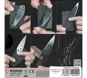 SINCLAIR - CARDSHARP 2, schwarz - Klinge silber