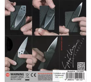 SINCLAIR - CARDSHARP 2, transluzent - Klinge grün